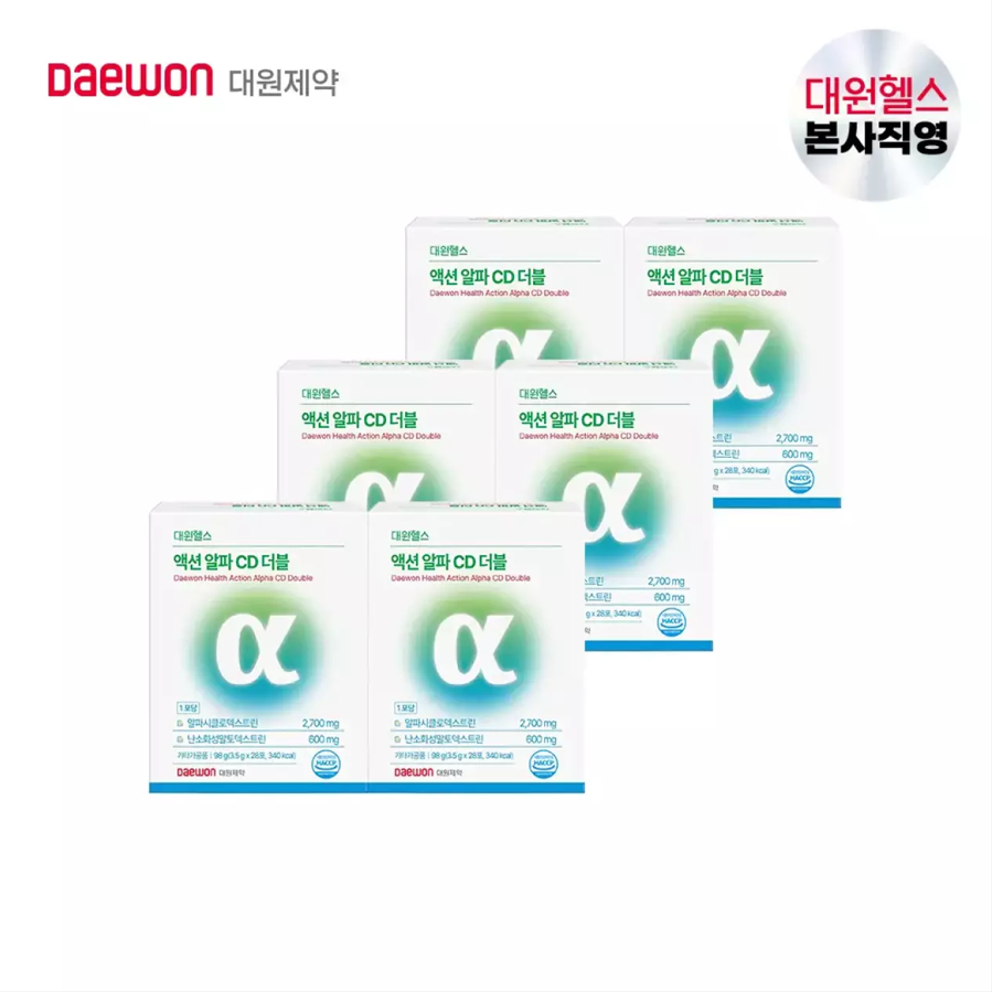 Daewon Health Action AlphaCD Double Alpha-Cyclodextrin (AlphaCD) 28 Sachets x 6
