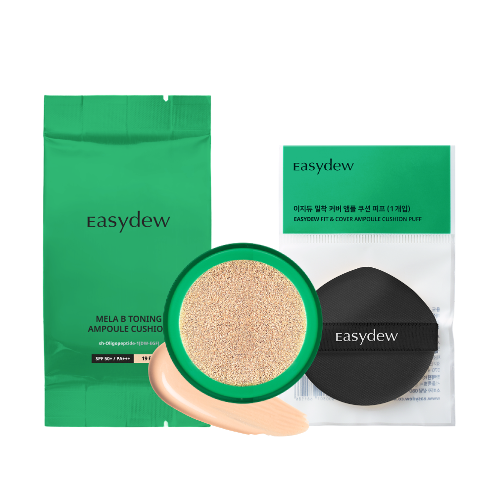 Easydew Mela-B Toning Ampoule Cushion Refill + Puff Set 19 Fair (Refill 13g + Puff)