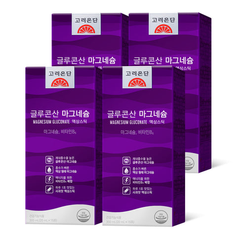 Koreaeundan Magnesium Gluconate Liquid Stick 15 sticks (4 Pack)