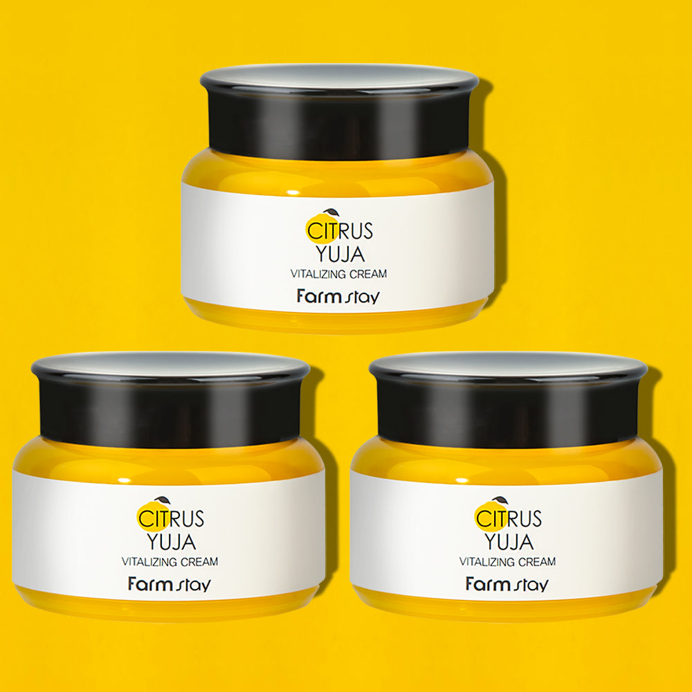 Farmstay Citrus Yuzu Vitalizing Cream 100ml (3 pack)