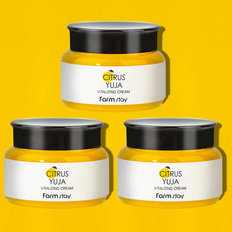 Farmstay Citrus Yuzu Vitalizing Cream 100ml (3 pack)