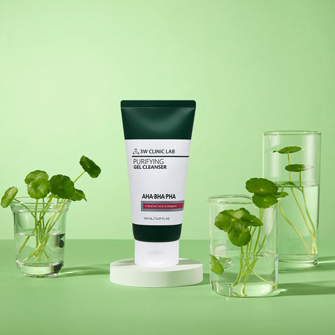 3W Clinic Lab 3HA Cica Mild Acid BHA Purifying Gel Cleanser 150ml