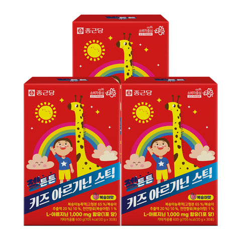 Chongkundang Gel Tteuntun Kids Arginine Stick 20g x 30 sachets (3 Pack) (3 Month)