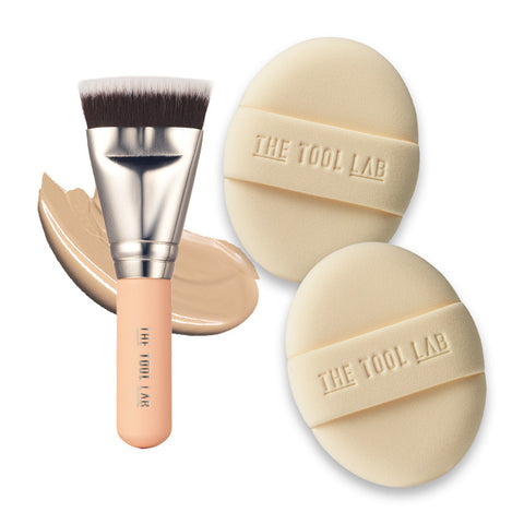 The Tool Lab Close-Fit Cover Duo Cushion Foundation (1 Brush + 2 Puffs + Case)