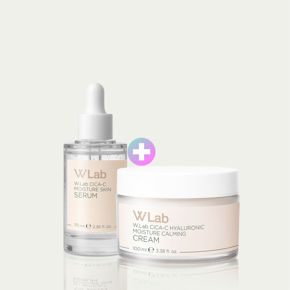 W.Lab Cica C Moisture Barrier Strengthening Large Set (Moisture Skin Serum 70ml + Calming Cream 100ml)