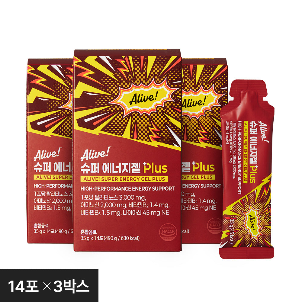 Alive Super Energy Gel PLUS 14P 3 Boxes (Total 42P)