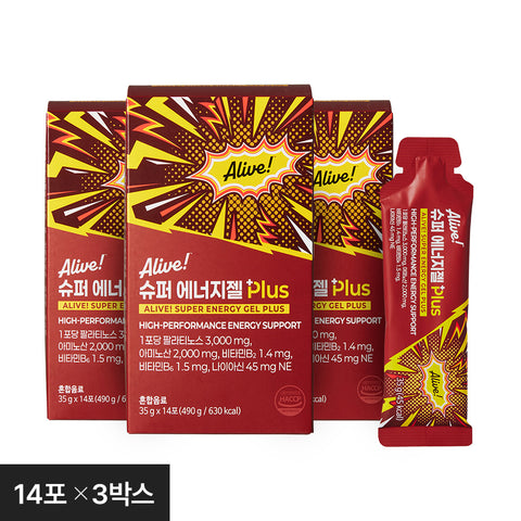 Alive Super Energy Gel PLUS 14P 3 Boxes (Total 42P)