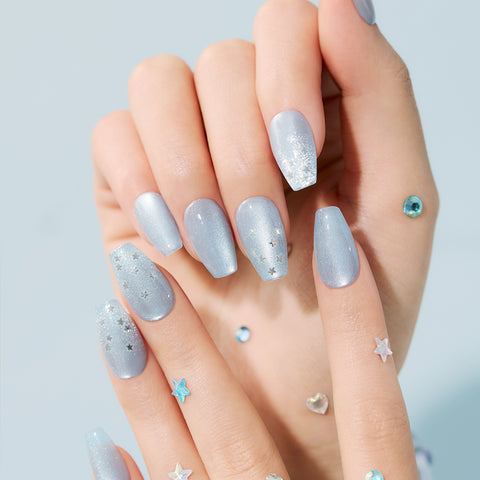 Dashing Diva Magic Press Stella Marine (Coffin) Nail Tips