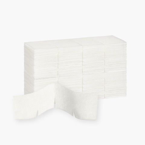 Beplain 1/2 Close-Fit Cotton Pads, 40 Sheets - 3-Layer Cut