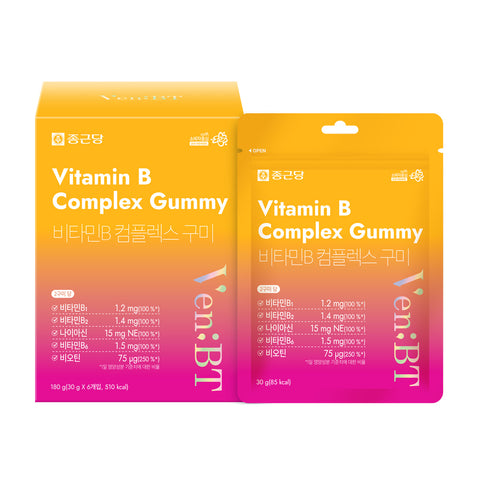 Chongkundang VenBT Daily Care Vitamin B Gummies 60 Count (1 Pack) Zero Sugar
