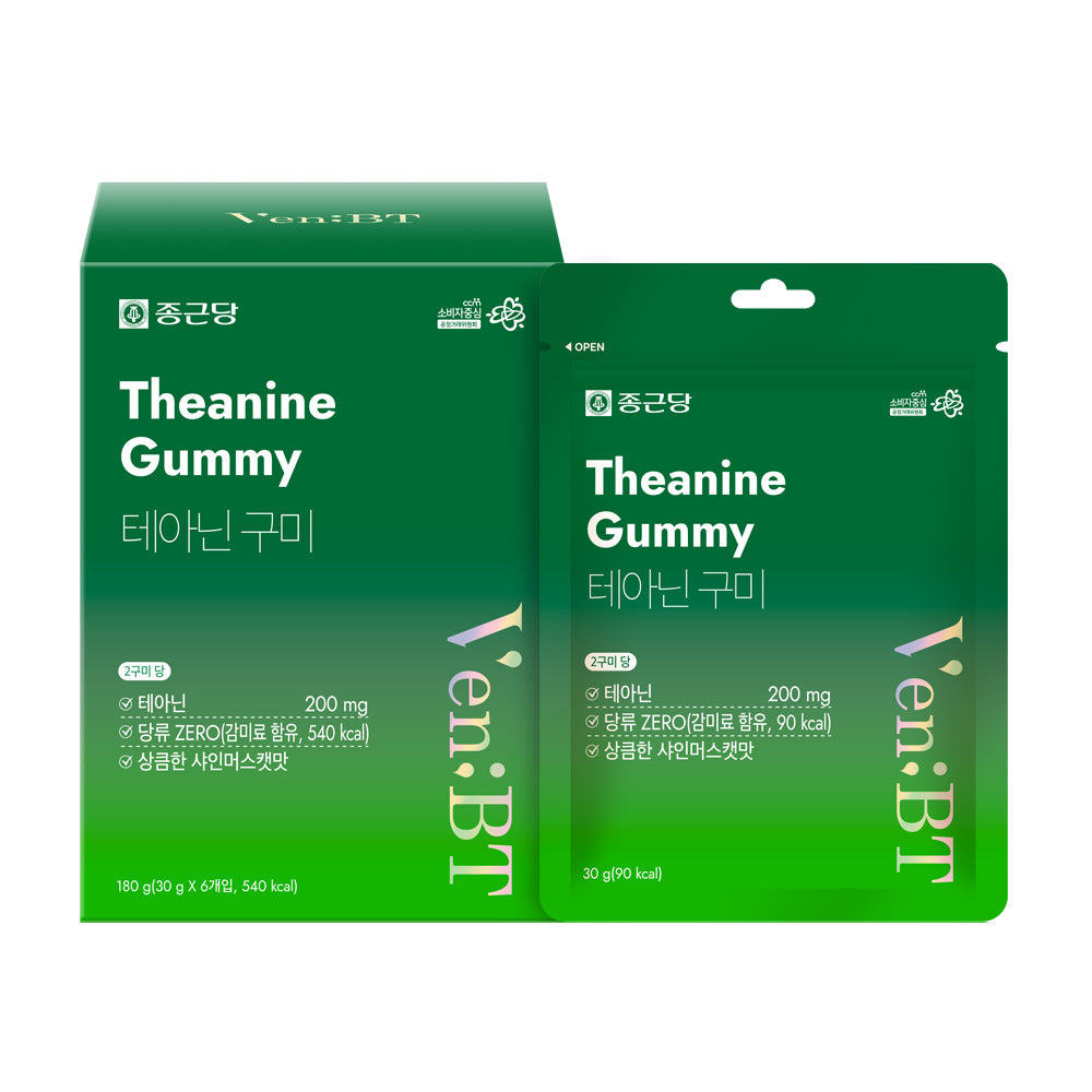 Chongkundang VenBT Daily Care Theanine Gummies 60 Gummies (1 Pack)