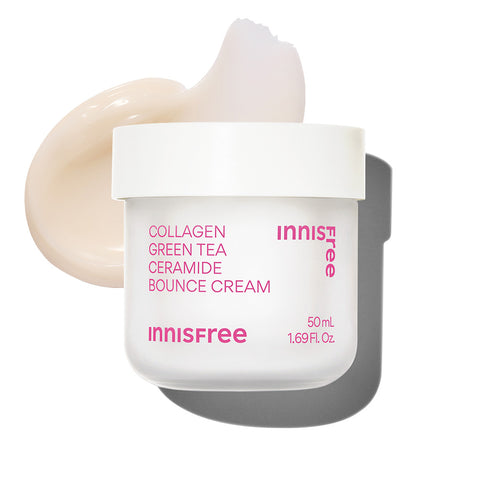 Innisfree Collagen Green Tea Ceramide Elastic Barrier Cream 50ml + (Refill) Collagen Cream 50ml