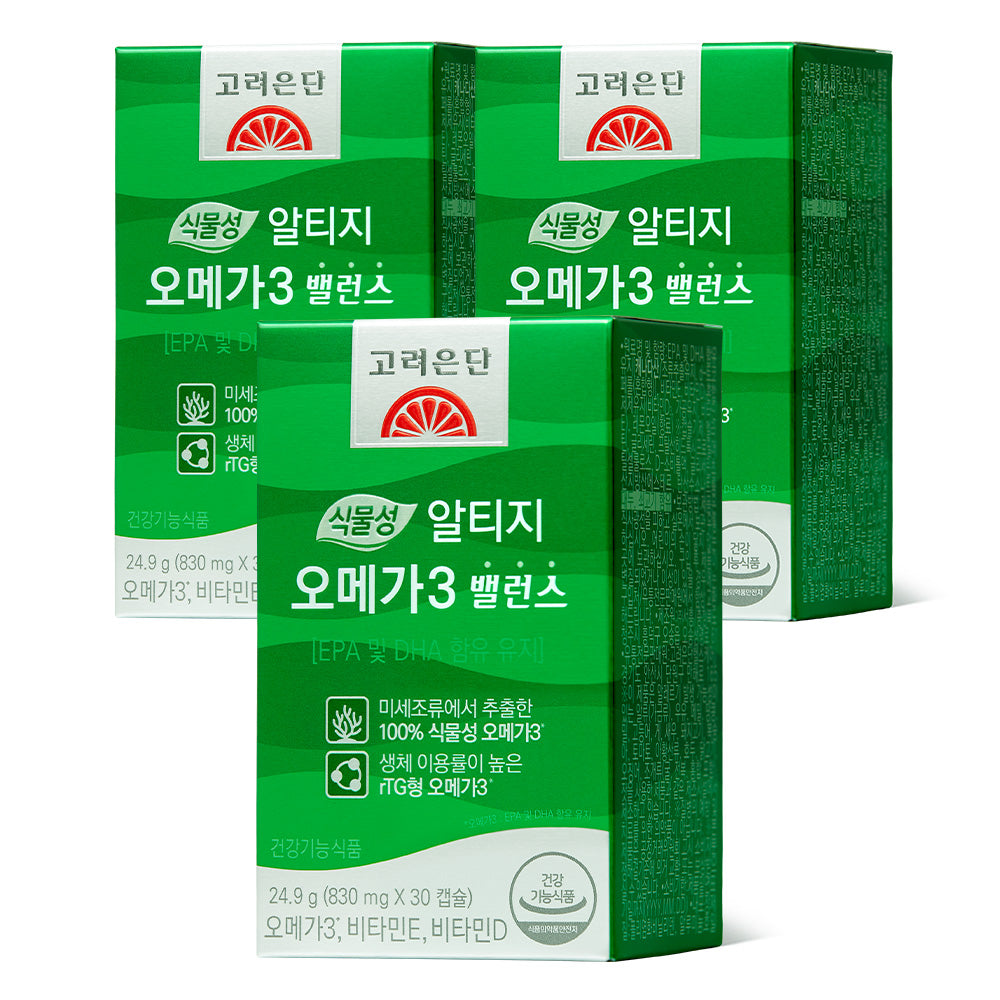 Koreaeundan Plant rTG Omega-3 Balance 30 Capsules (3 Pack)