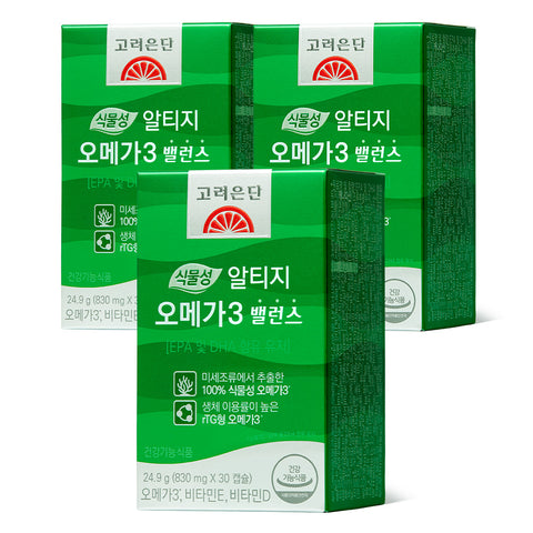 Koreaeundan Plant rTG Omega-3 Balance 30 Capsules (3 Pack)