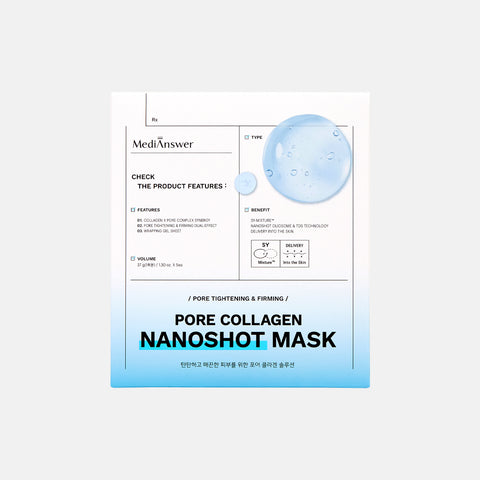 MediAnswer Pore Collagen Nano Shot Mask 37g 5sheets (4 Pack)