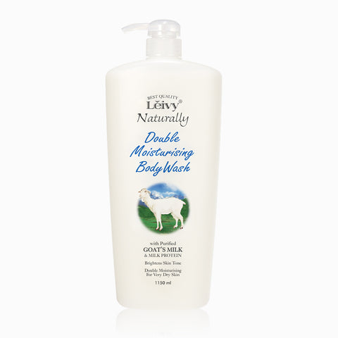 Leivy Goat Milk Body Wash 1150ml + Body Scrub 400g - 2-Piece Set