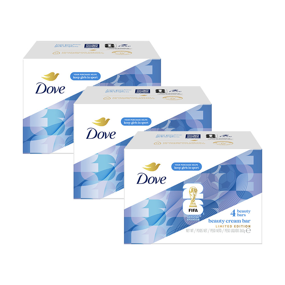 Dove Vegan Beauty Cream Bar 90g 4 bars x 3 (FIFA Edition)