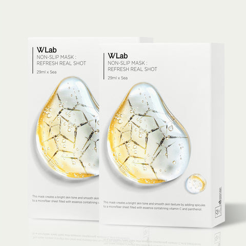 W.Lab Non-Slip Mask Refresh Real Shot - 1 Sheet x 10 (29ml each)