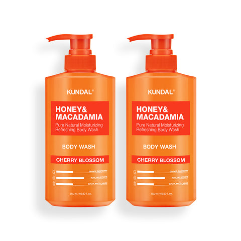 Kundal Pure Body Wash 2pc Set Cherry Blossom 500ml