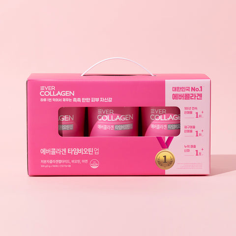 Newtree Ever Collagen Time BiotinUp 3-Month Supply + 10-Day (GPH Low-Molecular Tri-Peptide)