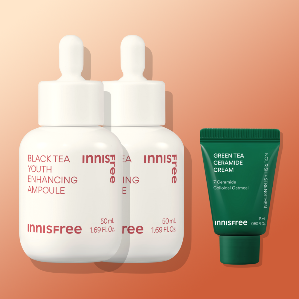 Innisfree Black Tea Youth Enhancing Ampoule 50ml (2 Pack)