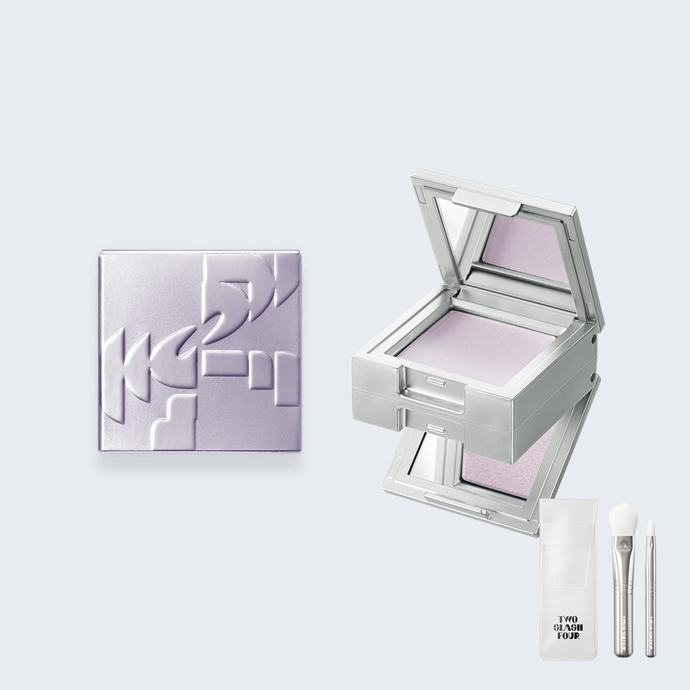 Two Slash Four Strobing Face Cube Purple (+ Mini Touch-Up Brush 2pc Set)