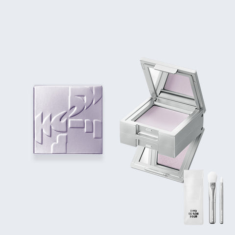 Two Slash Four Strobing Face Cube Purple (+ Mini Touch-Up Brush 2pc Set)