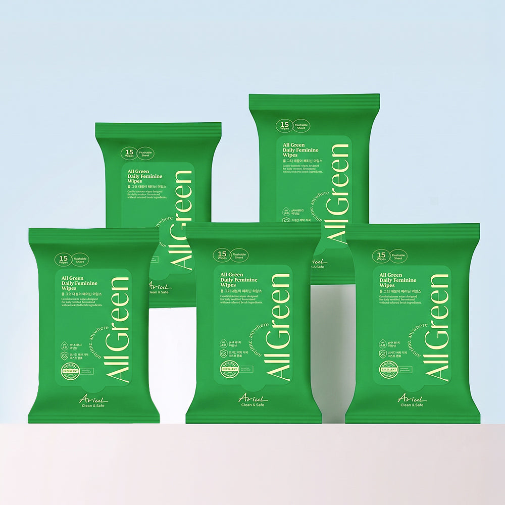 Ariul All Green Feminine Wipes 15 sheets x 5