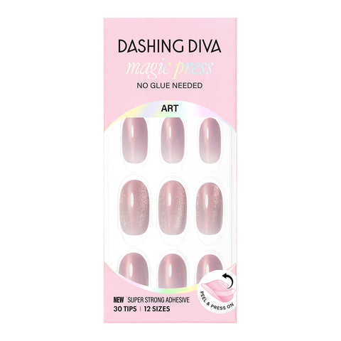 Dashing Diva Magic Press Silk Violet (Long Oval) Nail Tips