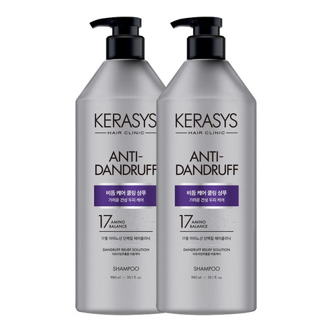 Kerasys Clinic Scalp Cooling Shampoo 980ml (2 Pack) + Shampoo 180ml