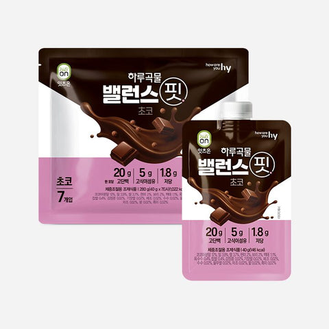 Korea Yakult It's On Haru Grains Balance Fit Choco Shake 5+2 Set (40g x 7)