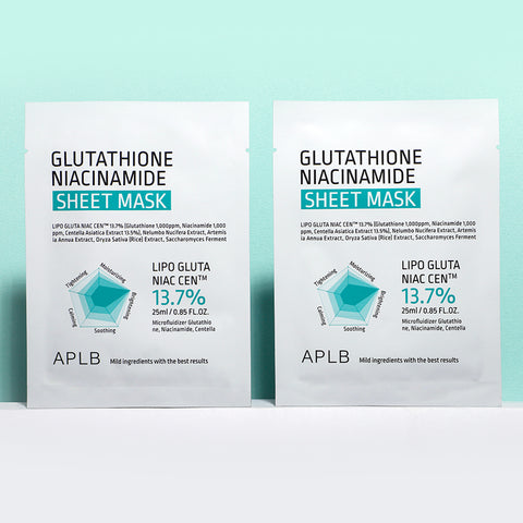 APLB Glutathione Niacinamide Sheet Mask 10 sheets (3 Pack)