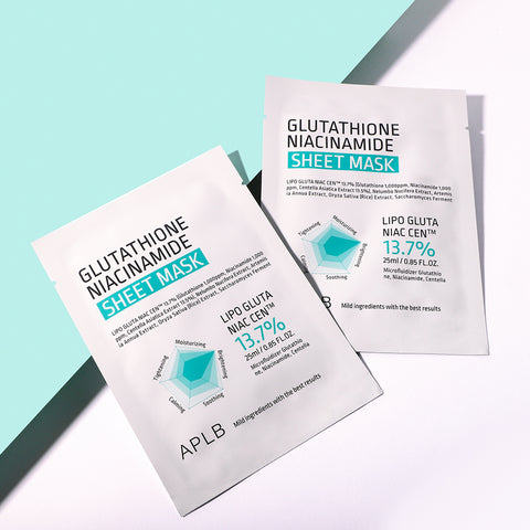 APLB Glutathione Niacinamide Sheet Mask 10 sheets (3 Pack)