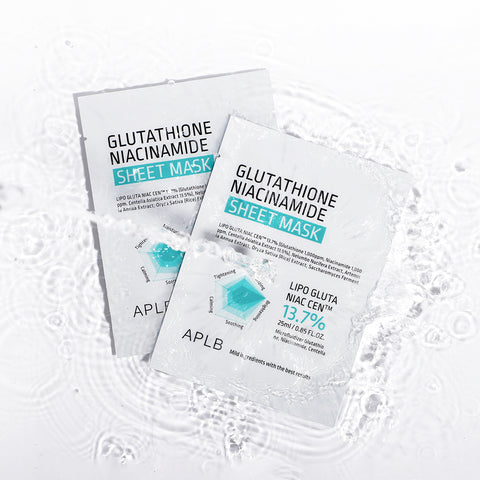 APLB Glutathione Niacinamide Sheet Mask 10 sheets (3 Pack)
