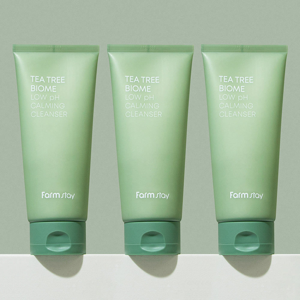 Farmstay Tea Tree Biome Low pH Calming Cleanser 180ml (3 Pack)