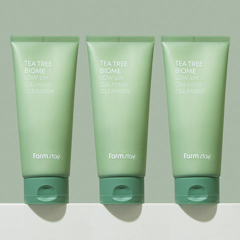 Farmstay Tea Tree Biome Low pH Calming Cleanser 180ml (3 Pack)