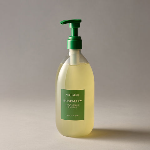 Aromatica Rosemary Daily Hair Ritual Set (Shampoo + Treatment + Wooden Brush)