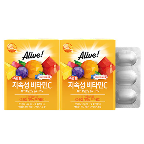 Alive Sustained Vitamin C 30 Tablets (2 Pack)