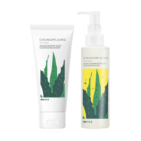 Cheongmijeong Aloe Fermented Cleansing Oil & Cleansing Foam Set