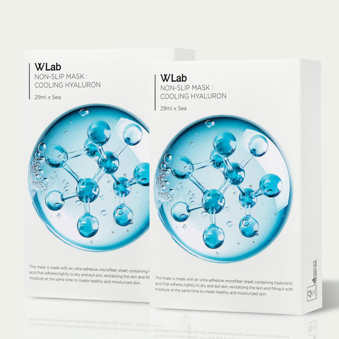 W.Lab Non-Slip Cooling Hyaluronic Acid Mask (1 sheet / 10 pcs)