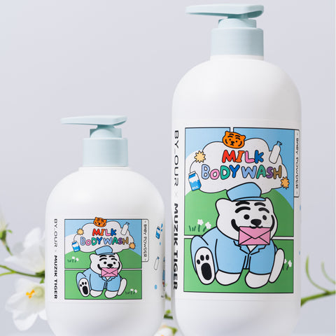 Byour Mujik Tiger Milk Perfume Body Wash Odor-Reducing Baby Powder Scent 500ml