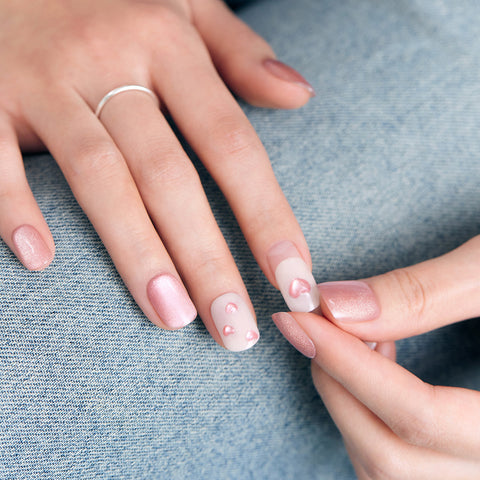 Dashing Diva Magic Press Heart Jelly (Regular Round) Nail Tips
