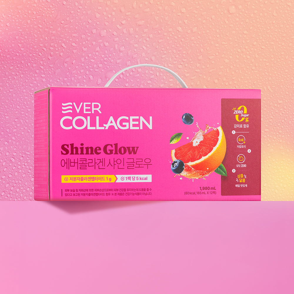 Newtree Ever Collagen Sugar Zero Shine Glow Drink 1 Box (12 Pack)