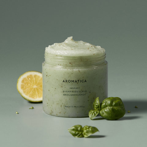 Aromatica Sugar Body Scrub Basil & Bergamot 300g