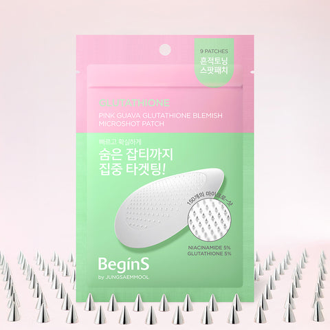 BeginS By JUNG SAEM MOOL Pink Guava Glutathione Microshot Patch 9EA