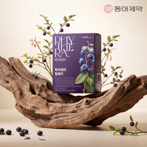 Dong-A Pharm Phytera Bilberry Anthocyanin 25 mg (Haskap & Blueberry) 30 Sticks (2 Pack)