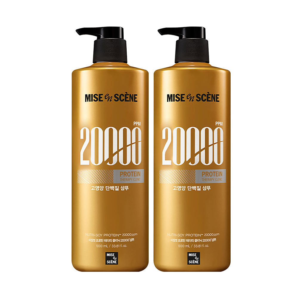 Mise en Scene Protein Therapy Clinic 20000 Shampoo 1000ml (2 pack)