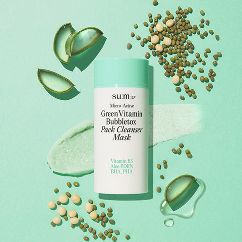 SU:M37 x Wallace & Gromit Micro Active Green BubbleTox Mask 100ml