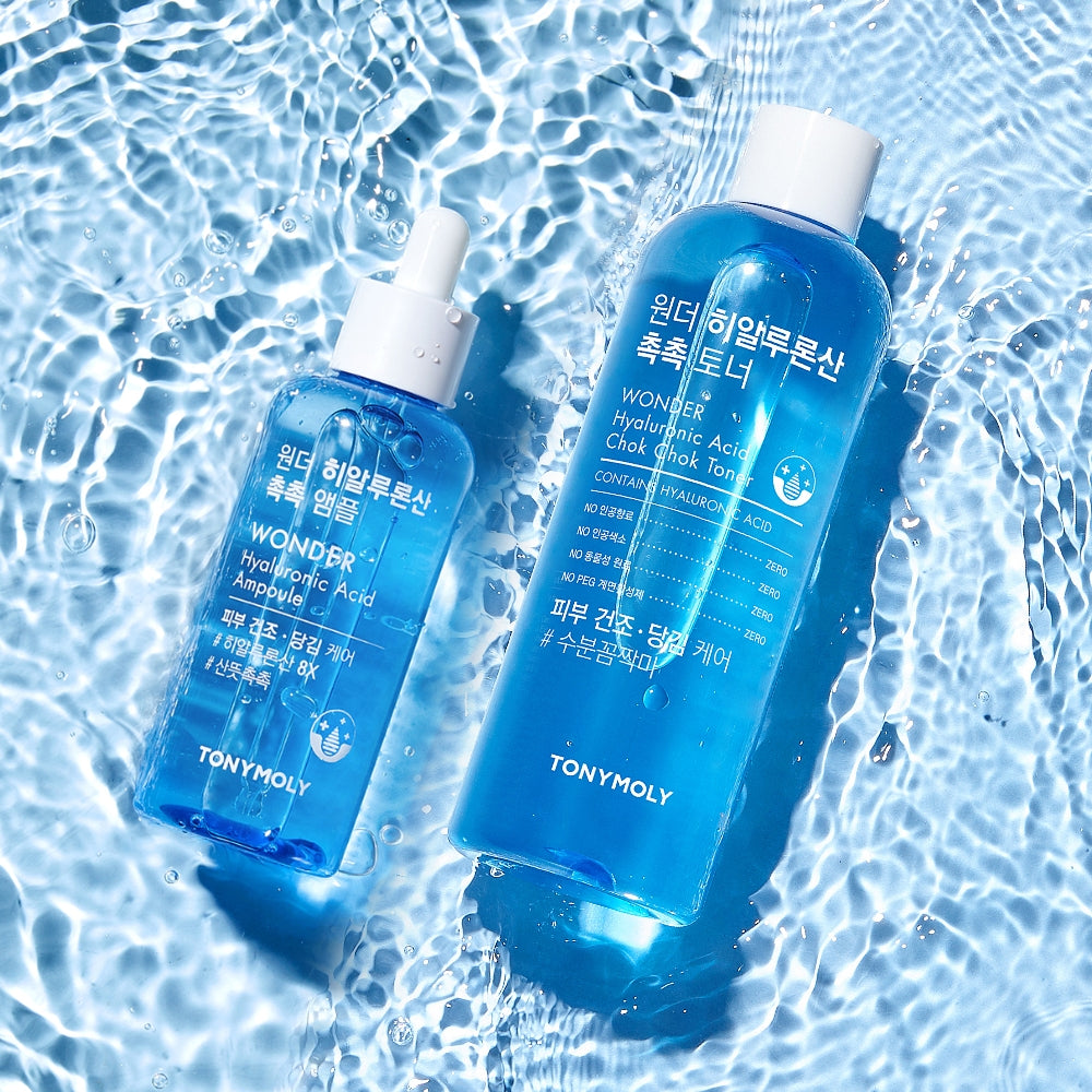 TONYMOLY Wonder Hyaluronic Acid Moist Toner 500ml + Ampoule 100ml