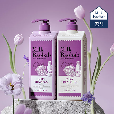 Milk Baobab Cera Shampoo + Body Wash Set - Mauve Tulip, 1.2L x 2